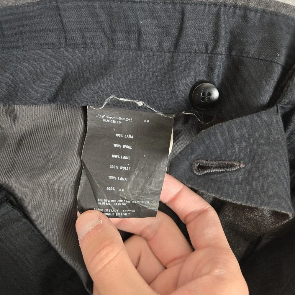 Prada Milano Suit Mens 52R Slim 34x29 Pants Gray 2 Piece Wool Italy Made *READ